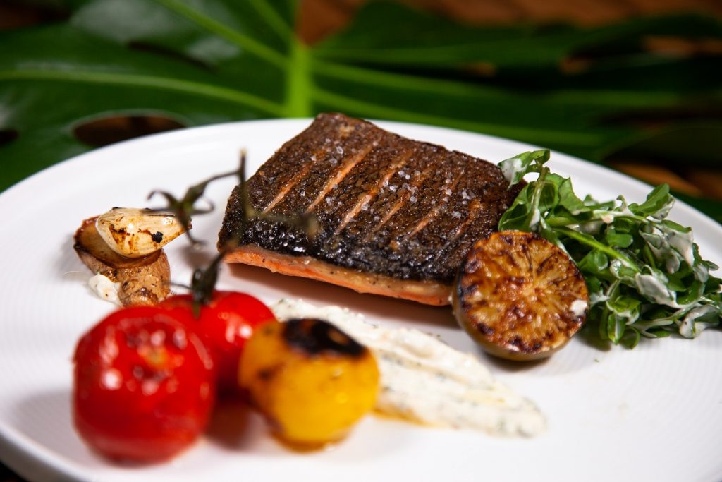 Seared Salmon with Furikake Mayo and Watercress Salad | Times Supermarket